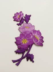 4 цветка фиолетовые 11х6см